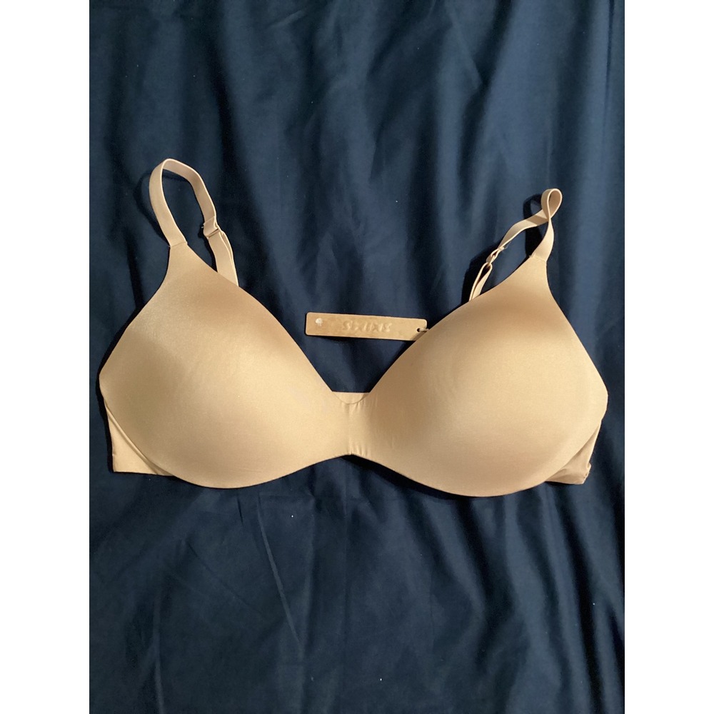 SKIMS Wireless Form Push Up Plunge Bra Clay Tan Nude 38D NEW